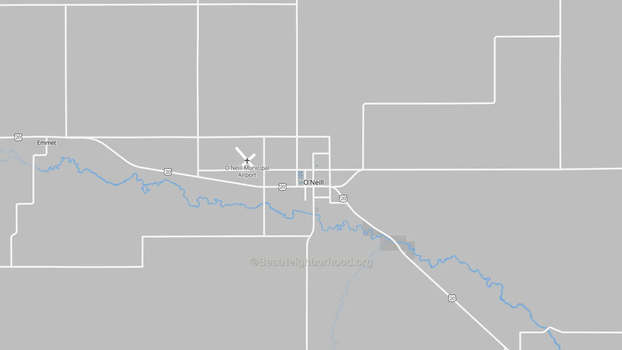 Transit Grade map of O'Neill, NE
