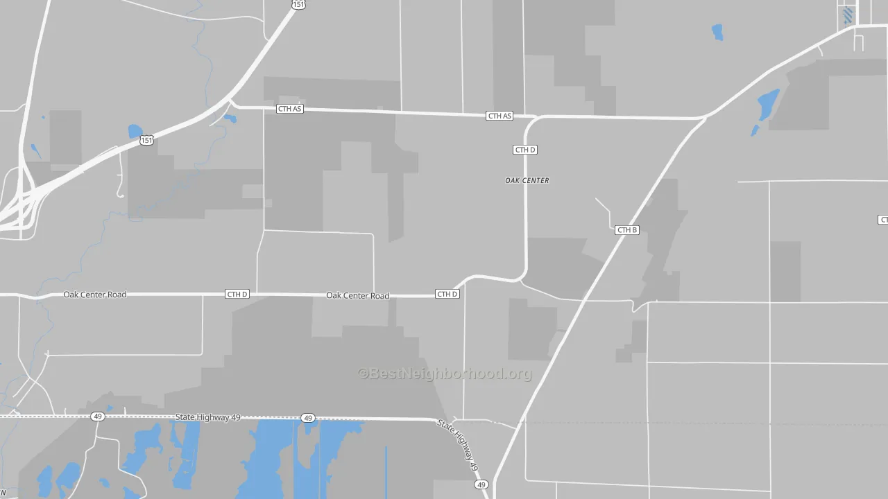 Transit Grade map of Oak Center, WI