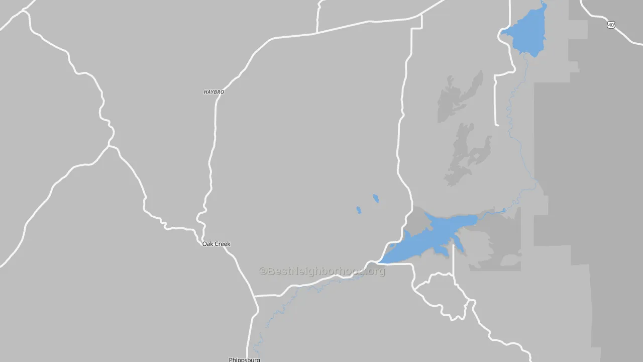 Transit Grade map of Oak Creek, CO