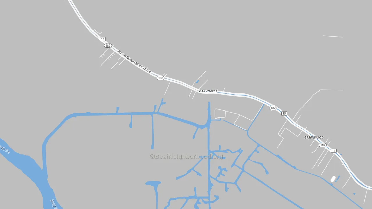 Transit Grade map of Oak Forest, LA