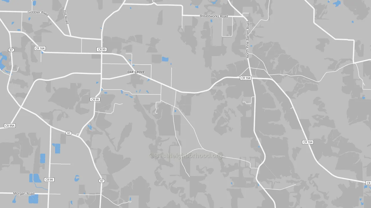 Transit Grade map of Oak Grove, FL