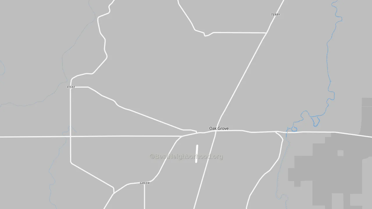 Transit Grade map of Oak Grove, LA