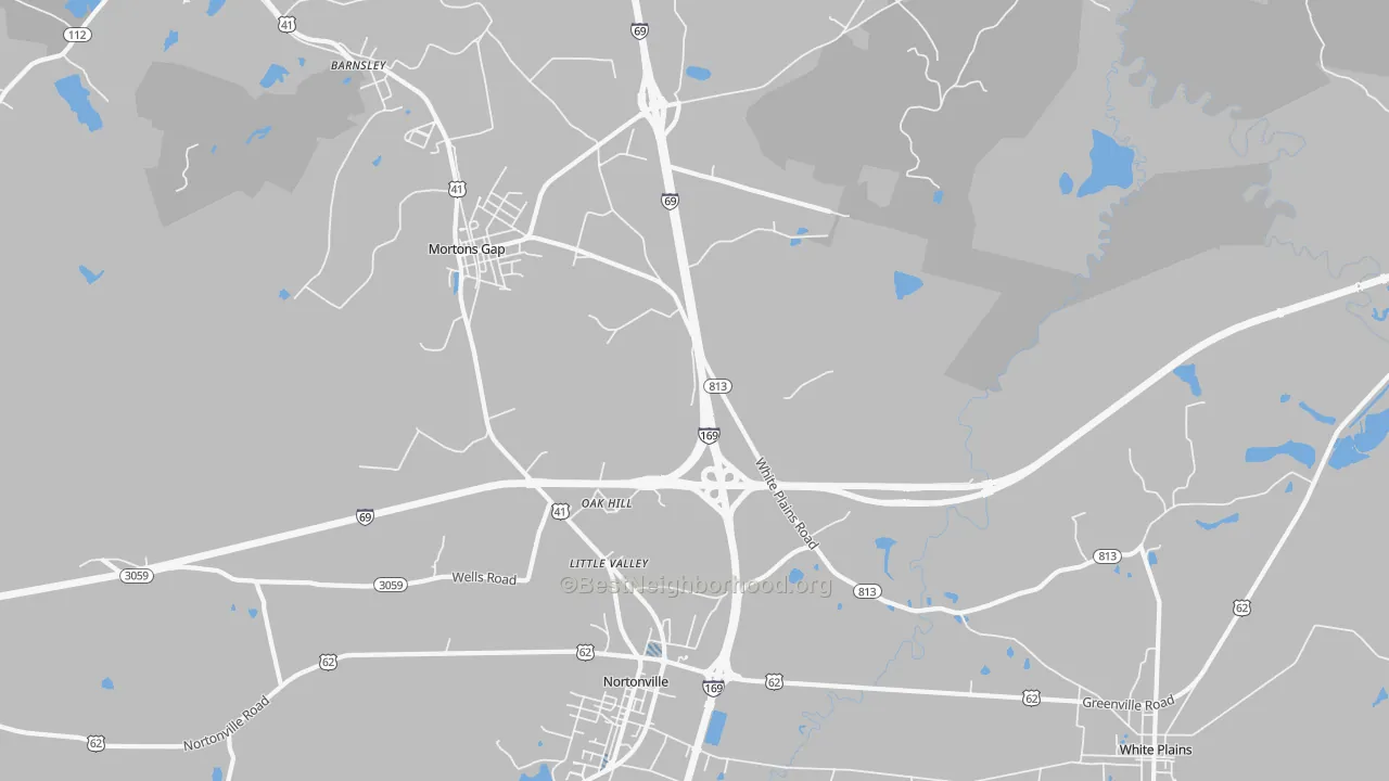 Transit Grade map of Oak Hill, KY