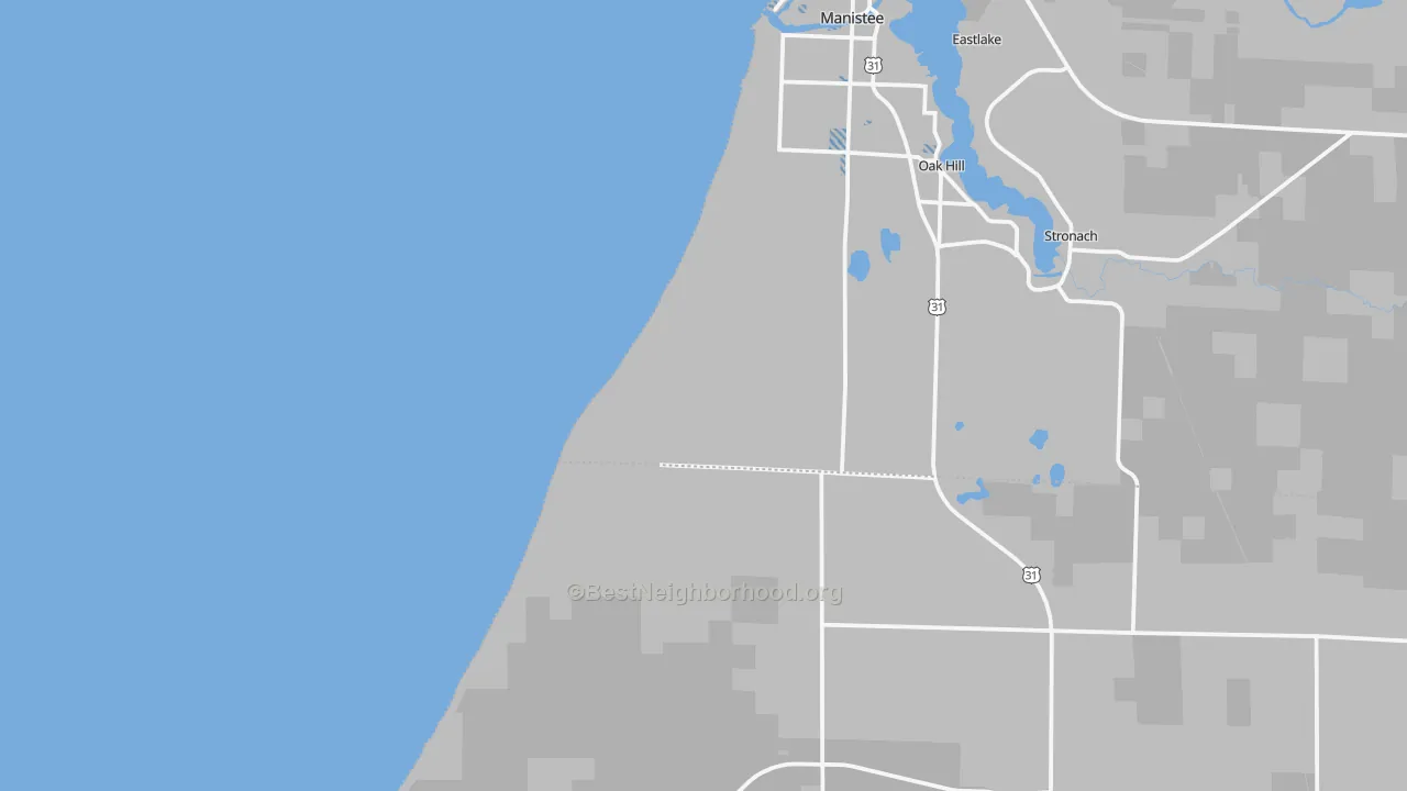 Transit Grade map of Oak Hill, MI