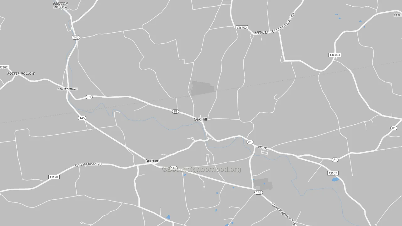 Transit Grade map of Oak Hill, NY