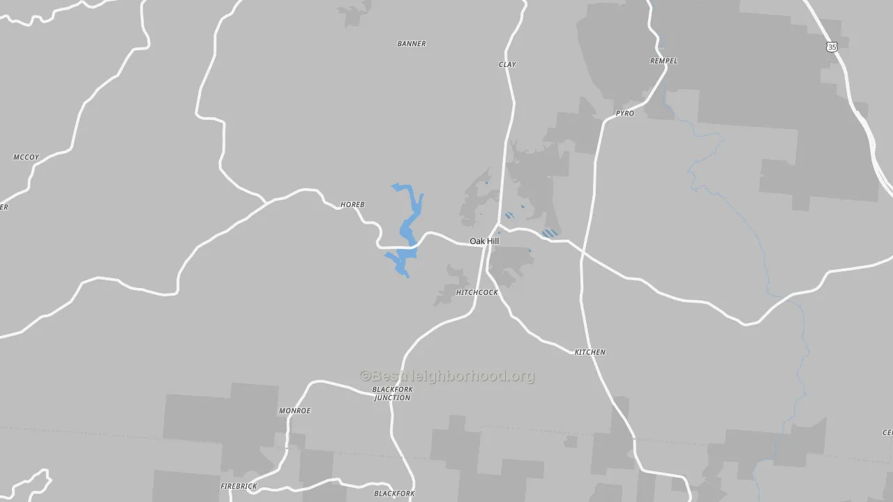Transit Grade map of Oak Hill, OH