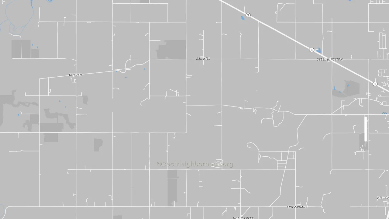 Transit Grade map of Oak Hill, OK