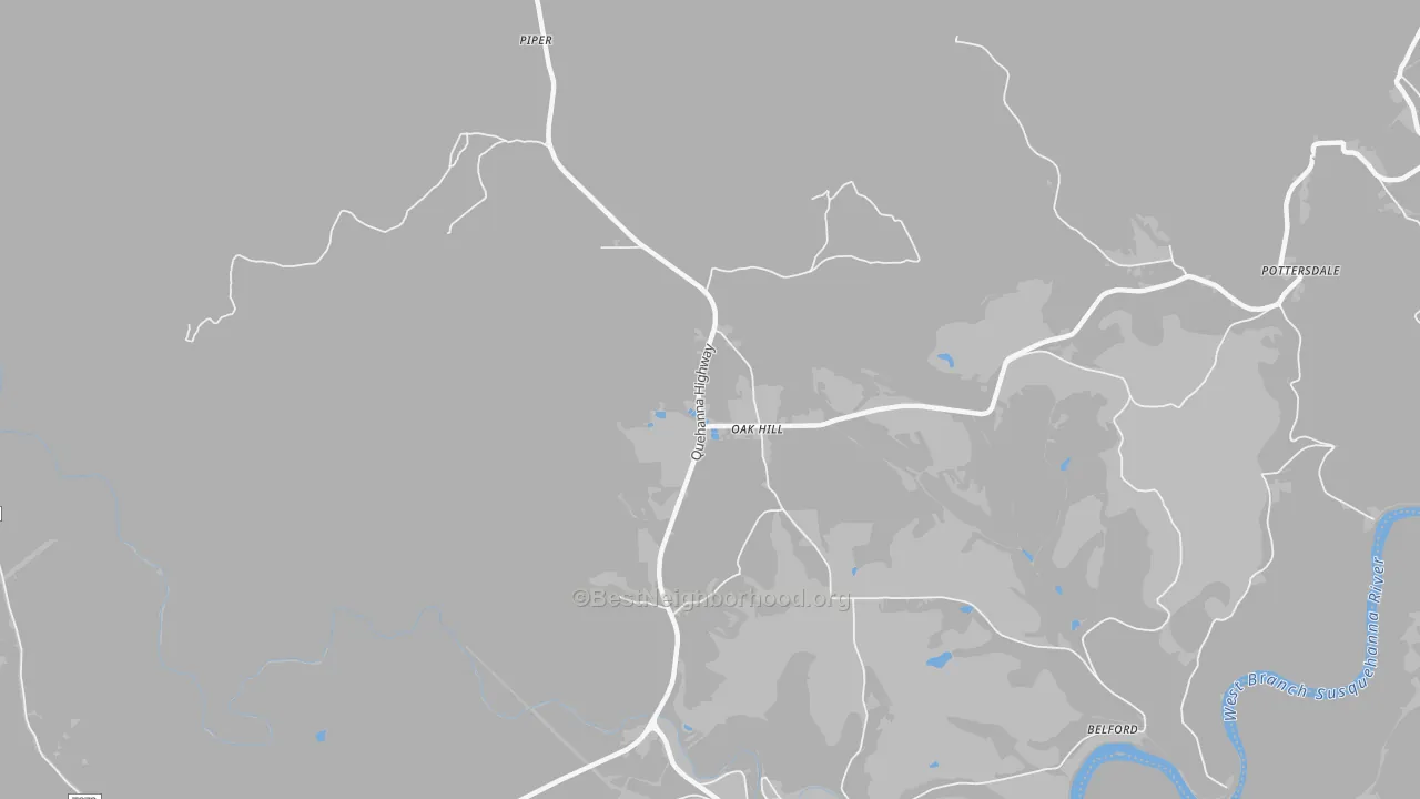 Transit Grade map of Oak Hill, PA