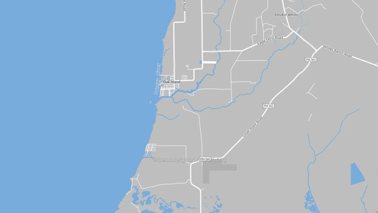 Transit Grade map of Oak Island, TX