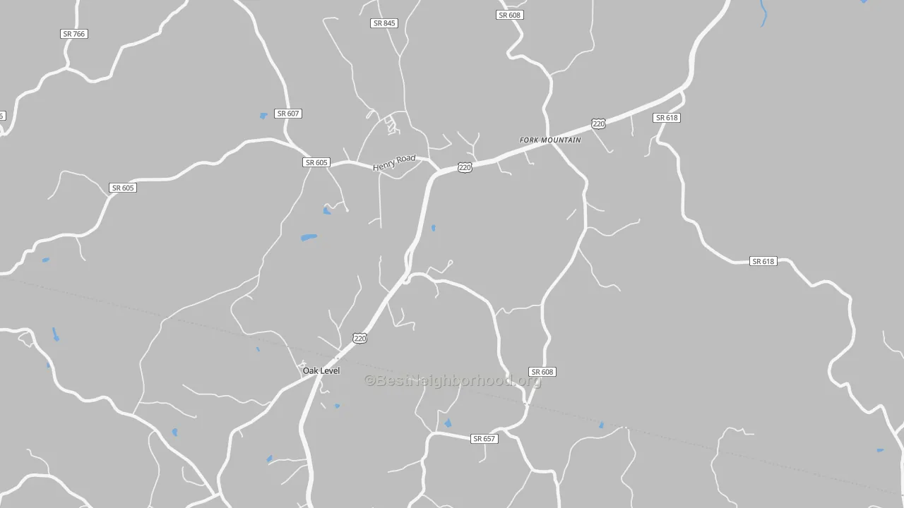 Transit Grade map of Oak Level, VA