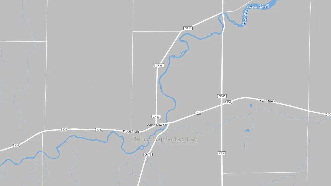 Transit Grade map of Oak Orchard, NY