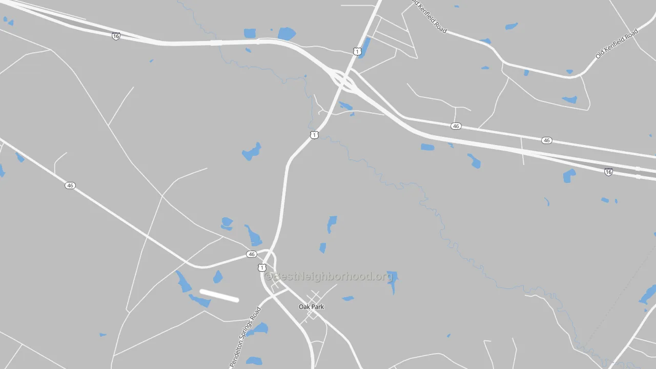 Transit Grade map of Oak Park, GA