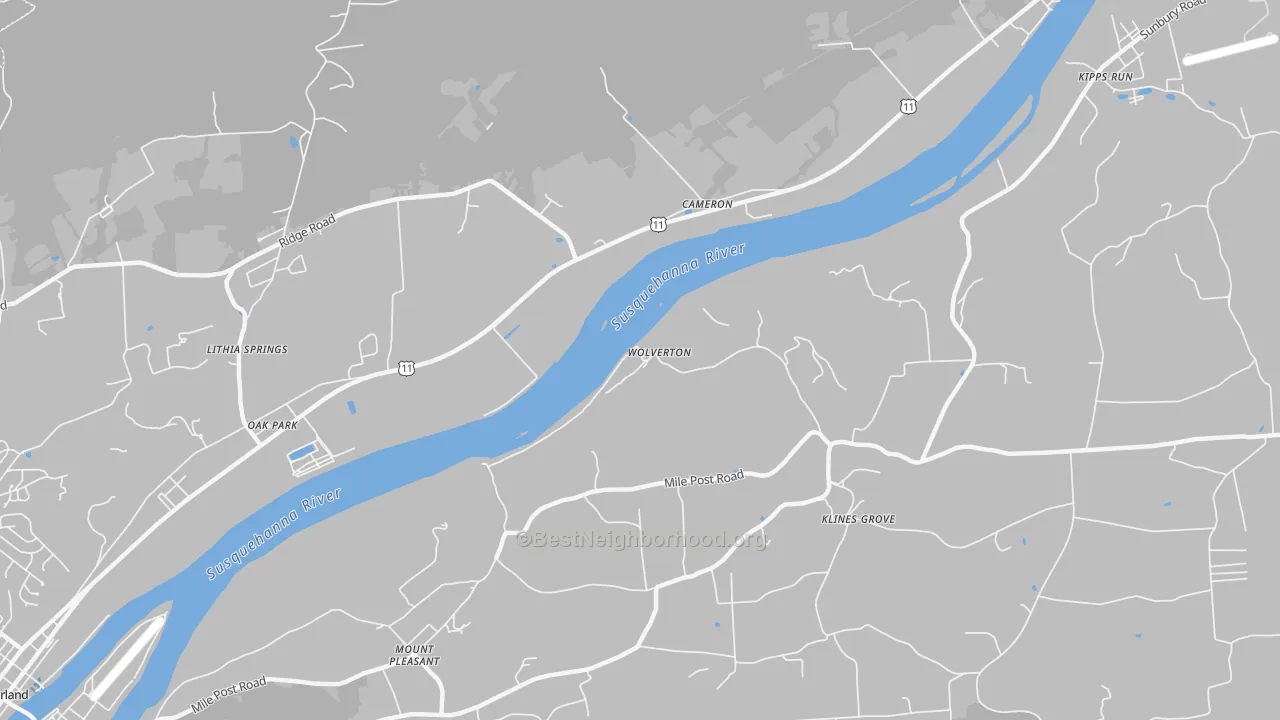 Transit Grade map of Oak Park, PA