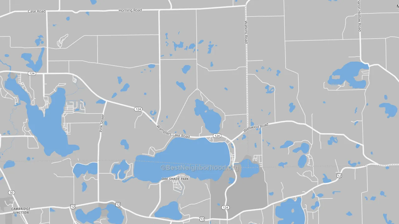 Transit Grade map of Oak Shade Park, MI