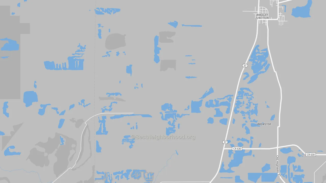 Transit Grade map of Oak Terrace, FL