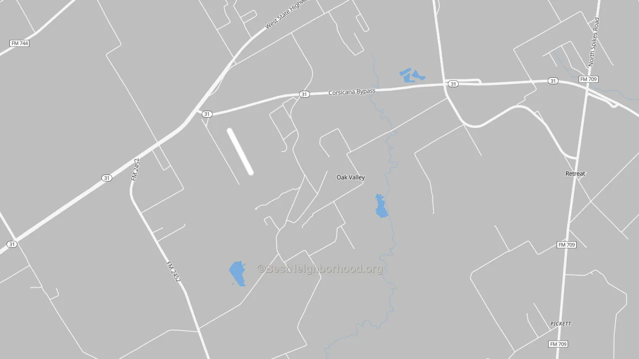 Transit Grade map of Oak Valley, TX
