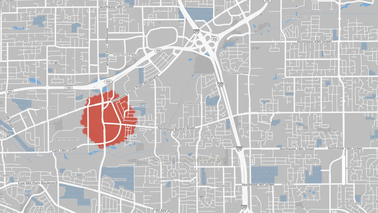 Transit Grade map of Oakbrook, Vancouver, WA