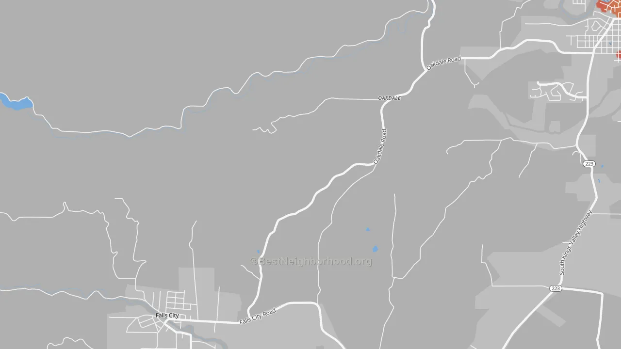 Transit Grade map of Oakdale, OR