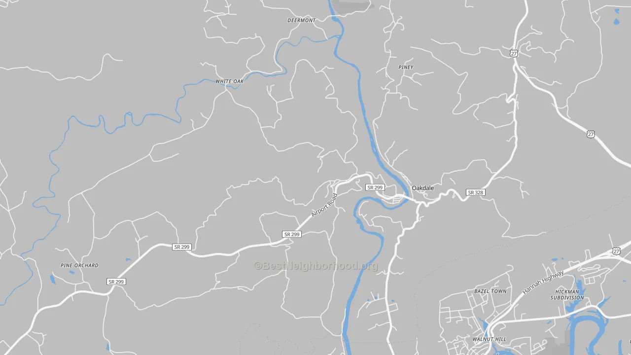 Transit Grade map of Oakdale, TN