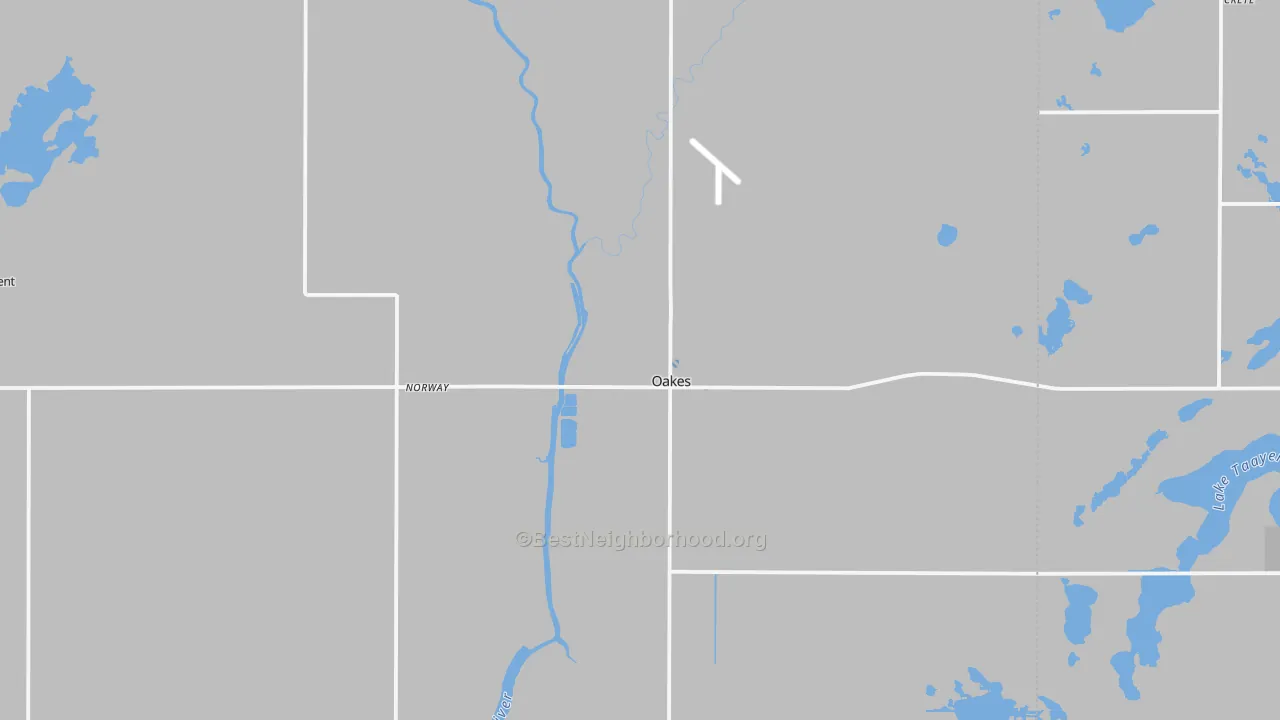 Transit Grade map of Oakes, ND