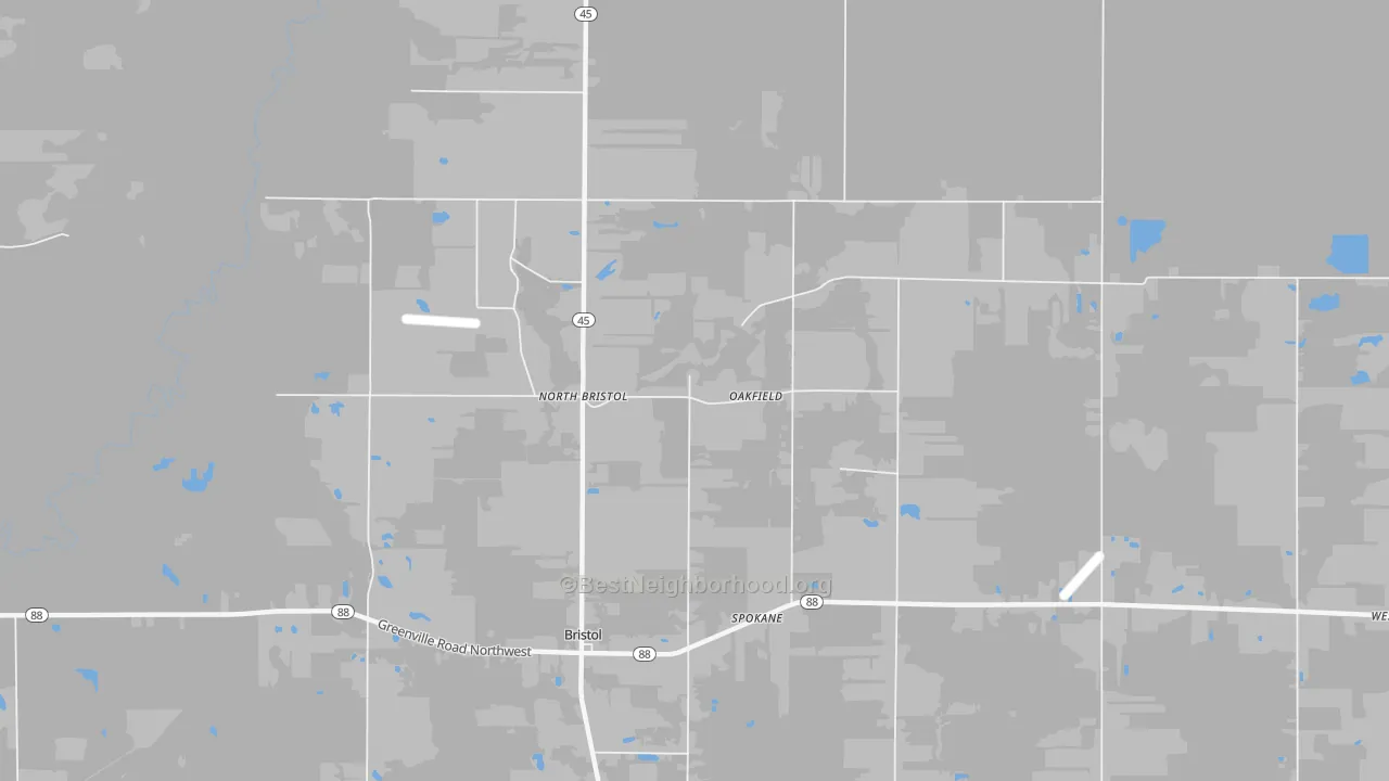 Transit Grade map of Oakfield, OH