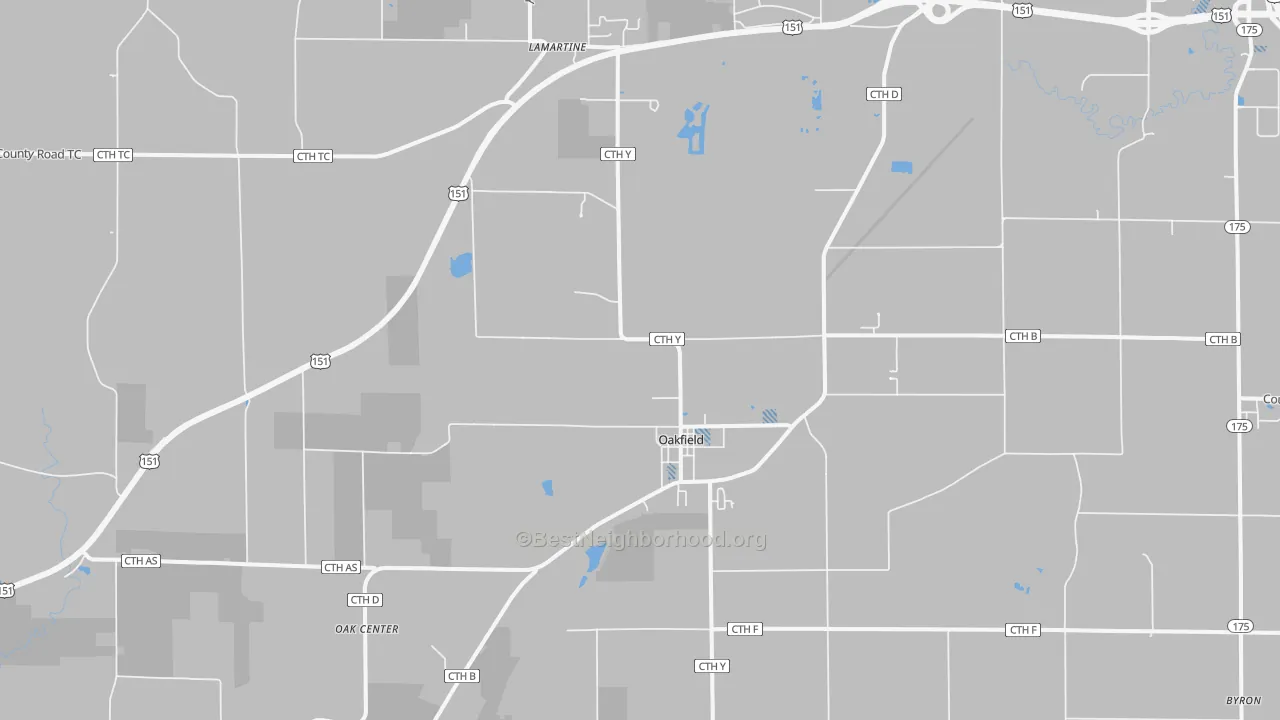 Transit Grade map of Oakfield, WI