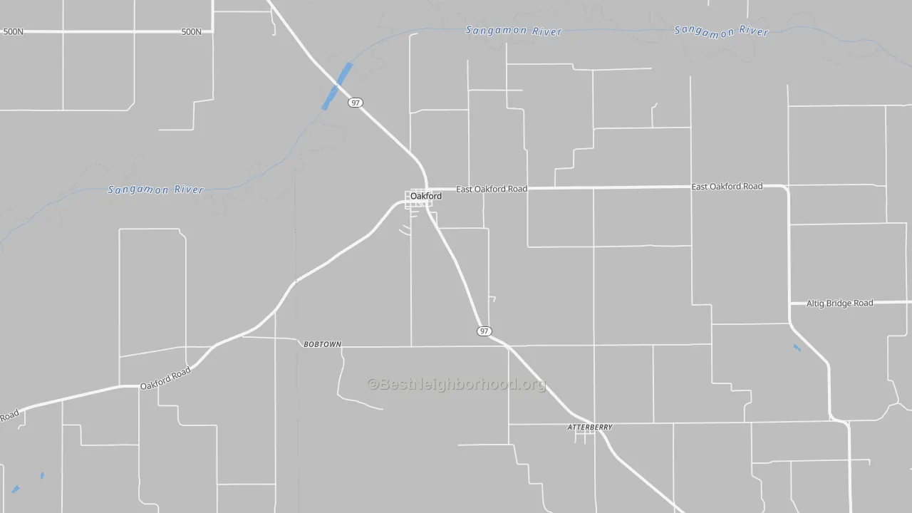 Transit Grade map of Oakford, IL