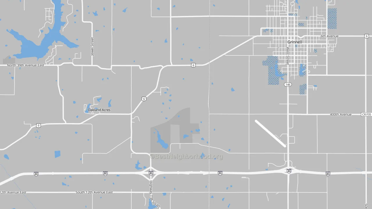 Transit Grade map of Oakland Acres, IA