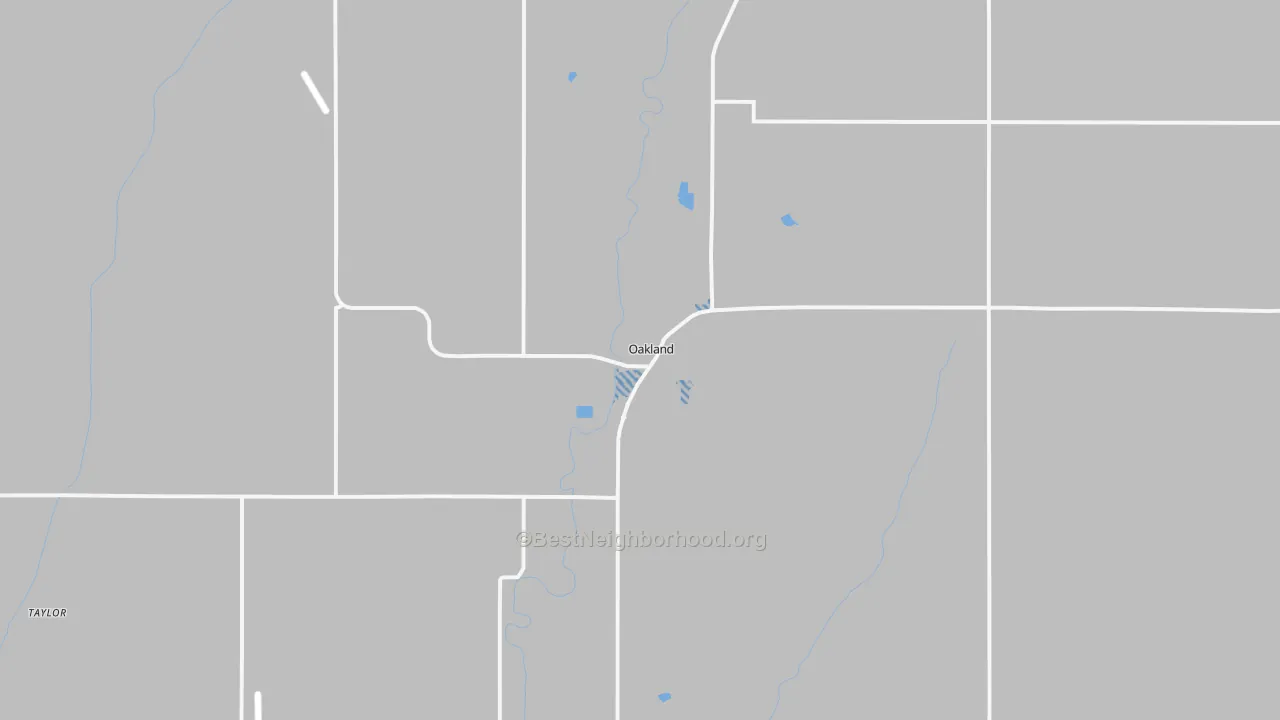 Transit Grade map of Oakland, IA