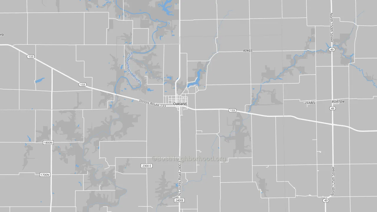 Transit Grade map of Oakland, IL