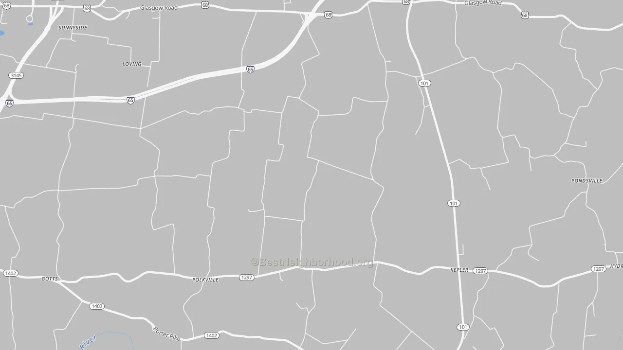 Transit Grade map of Oakland, KY