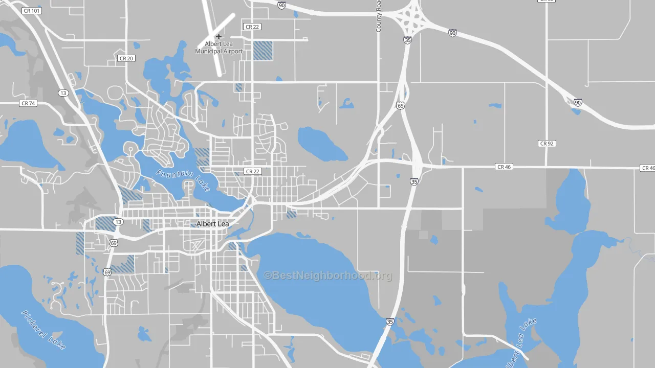 Transit Grade map of Oakland, MN