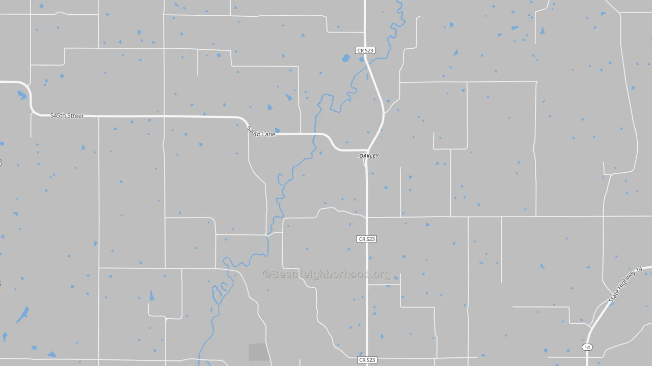 Transit Grade map of Oakley, IA