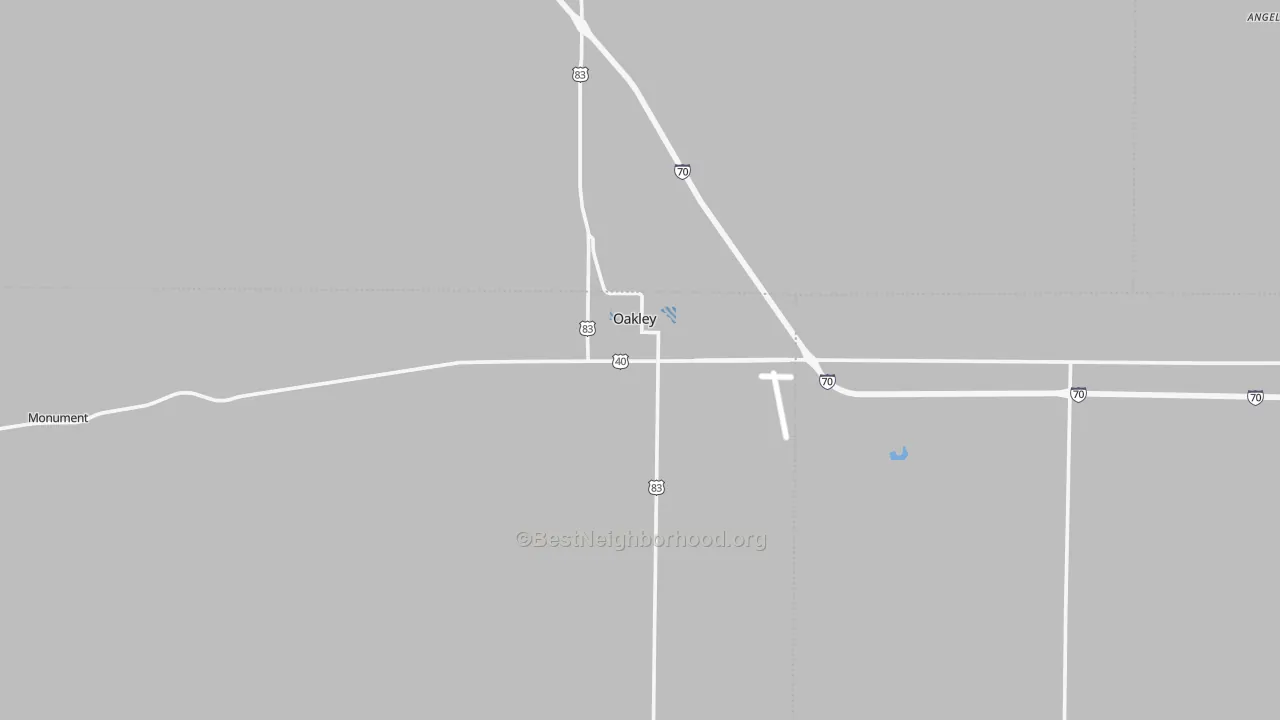 Transit Grade map of Oakley, KS