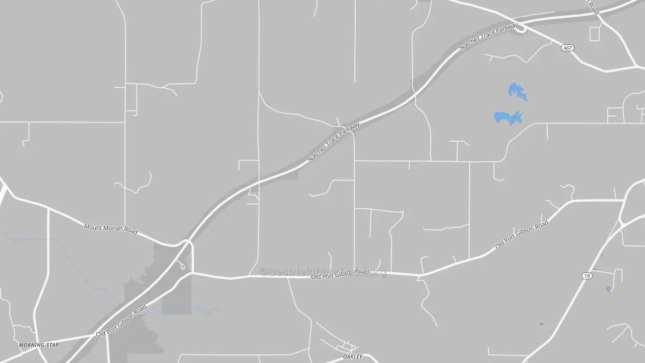 Transit Grade map of Oakley, MS