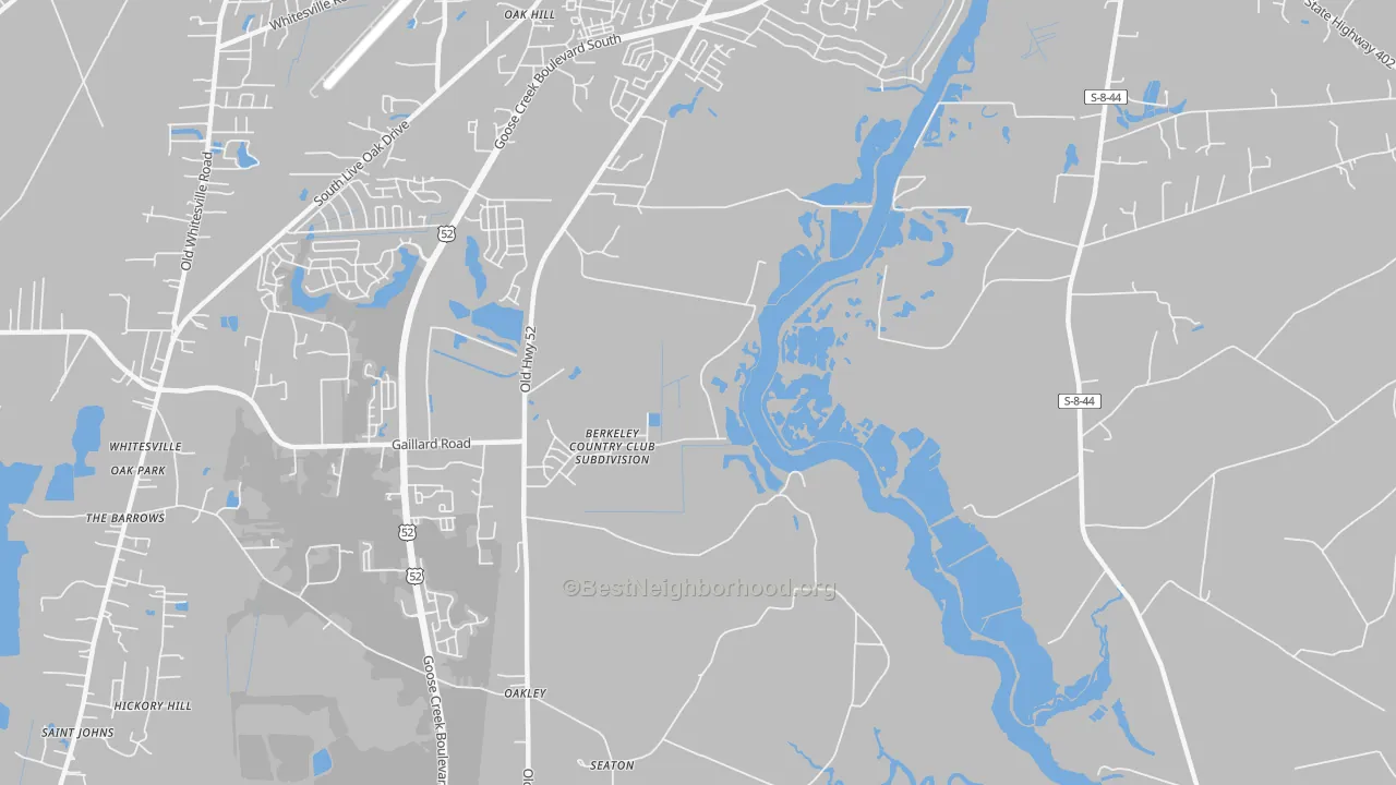 Transit Grade map of Oakley, SC