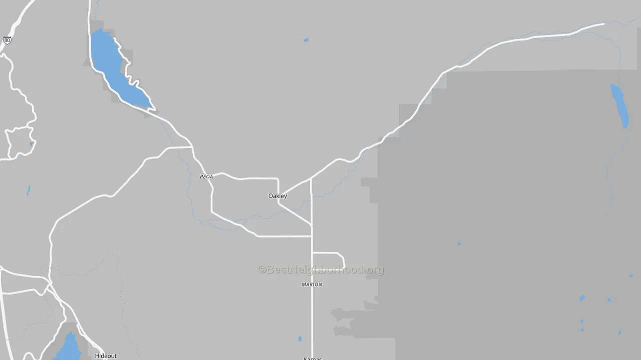 Transit Grade map of Oakley, UT