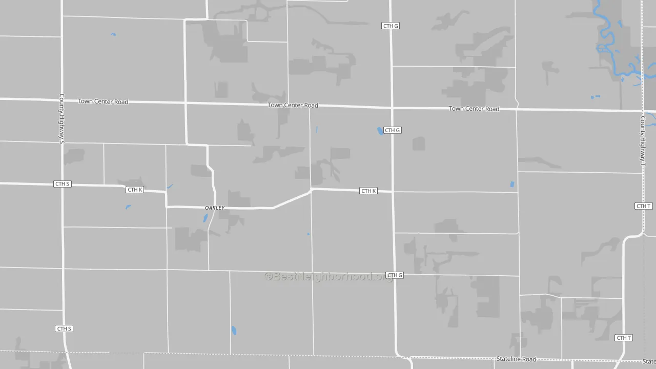 Transit Grade map of Oakley, WI