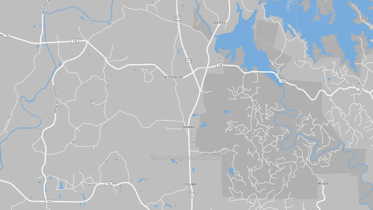 Transit Grade map of Oakman, GA