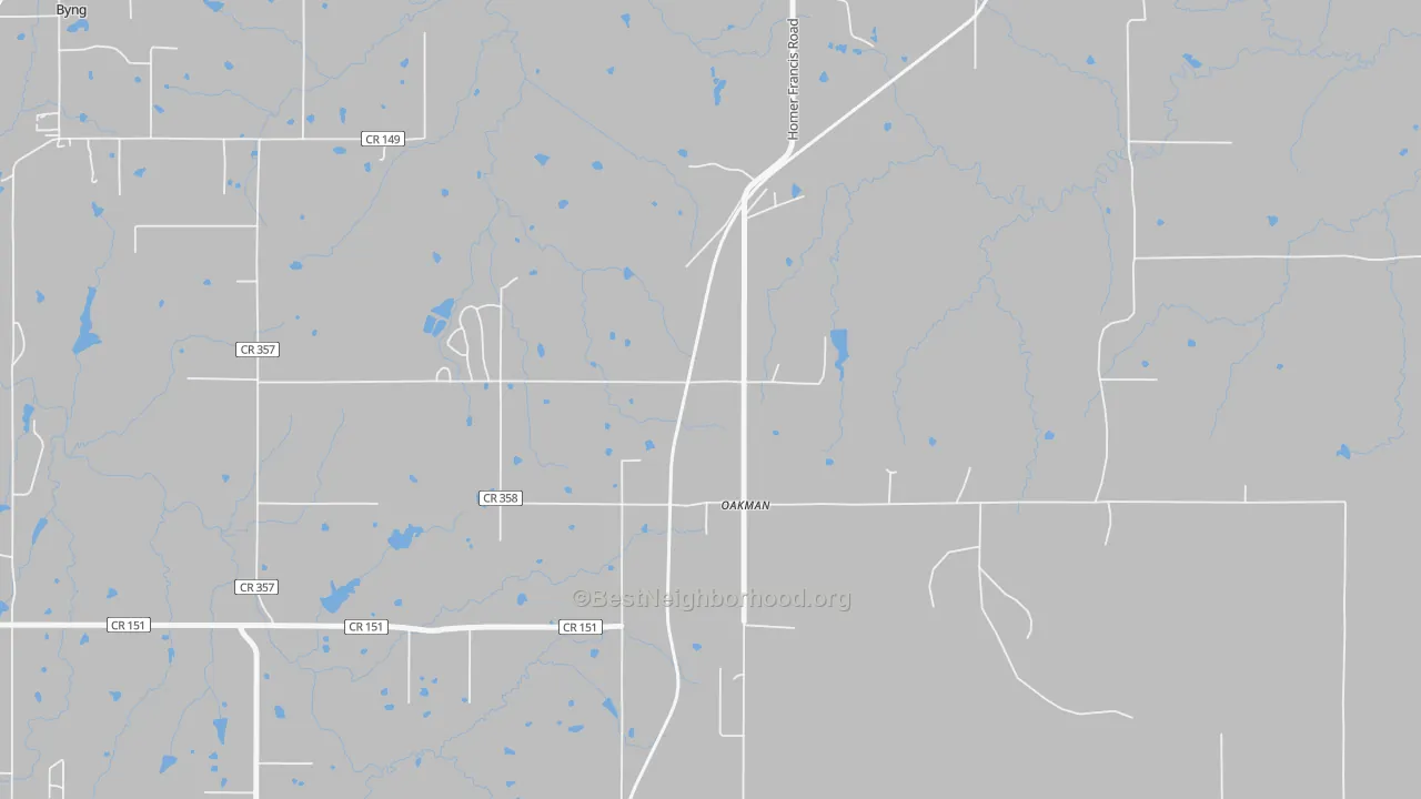 Transit Grade map of Oakman, OK