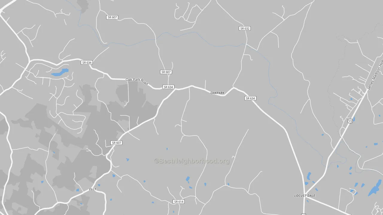 Transit Grade map of Oakpark, VA