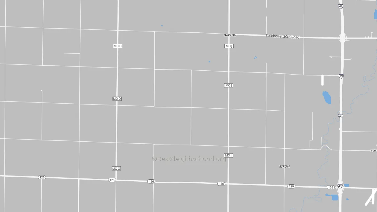 Transit Grade map of Oakton, MO