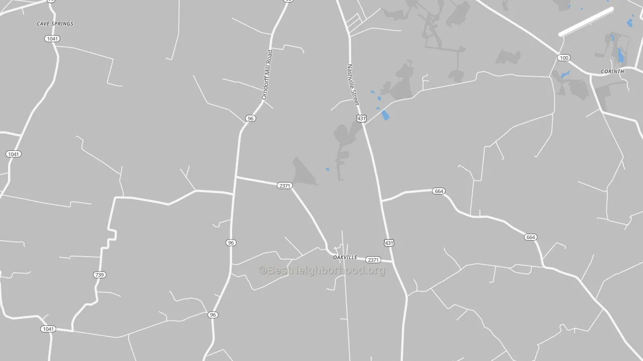 Transit Grade map of Oakville, KY