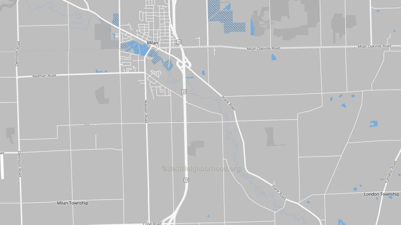 Transit Grade map of Oakville, MI