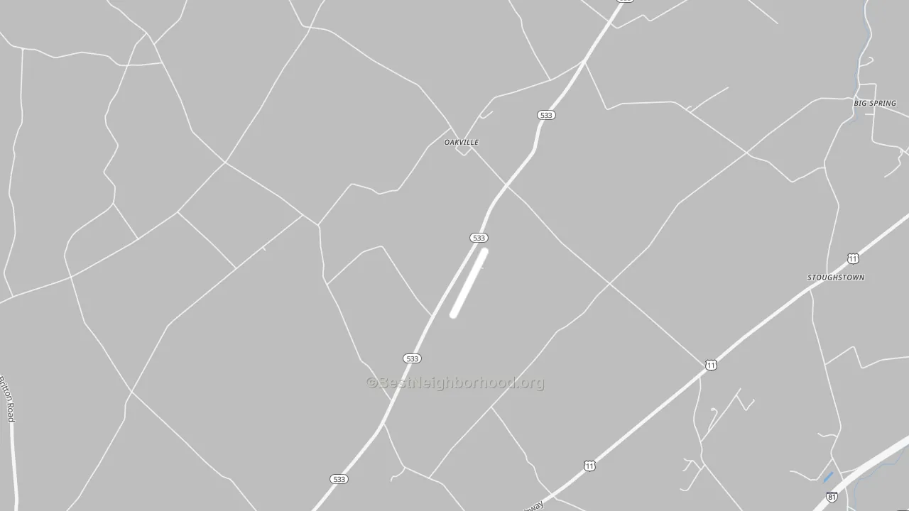 Transit Grade map of Oakville, PA