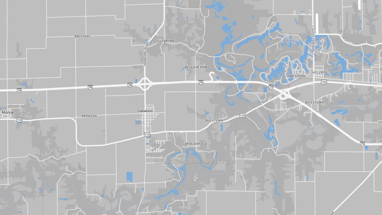 Transit Grade map of Oakwood, IL