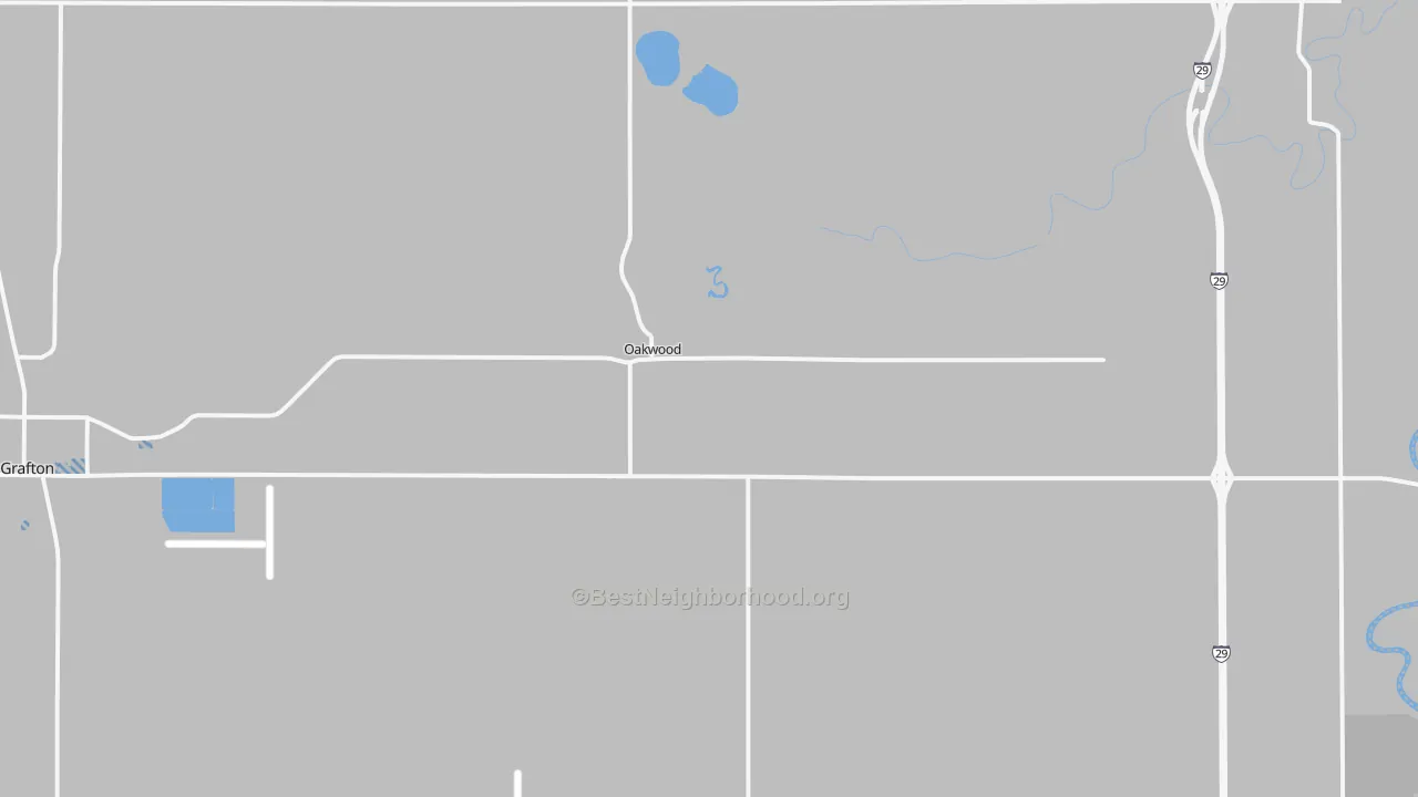 Transit Grade map of Oakwood, ND