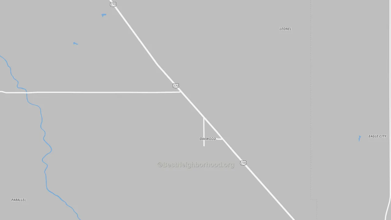 Transit Grade map of Oakwood, OK