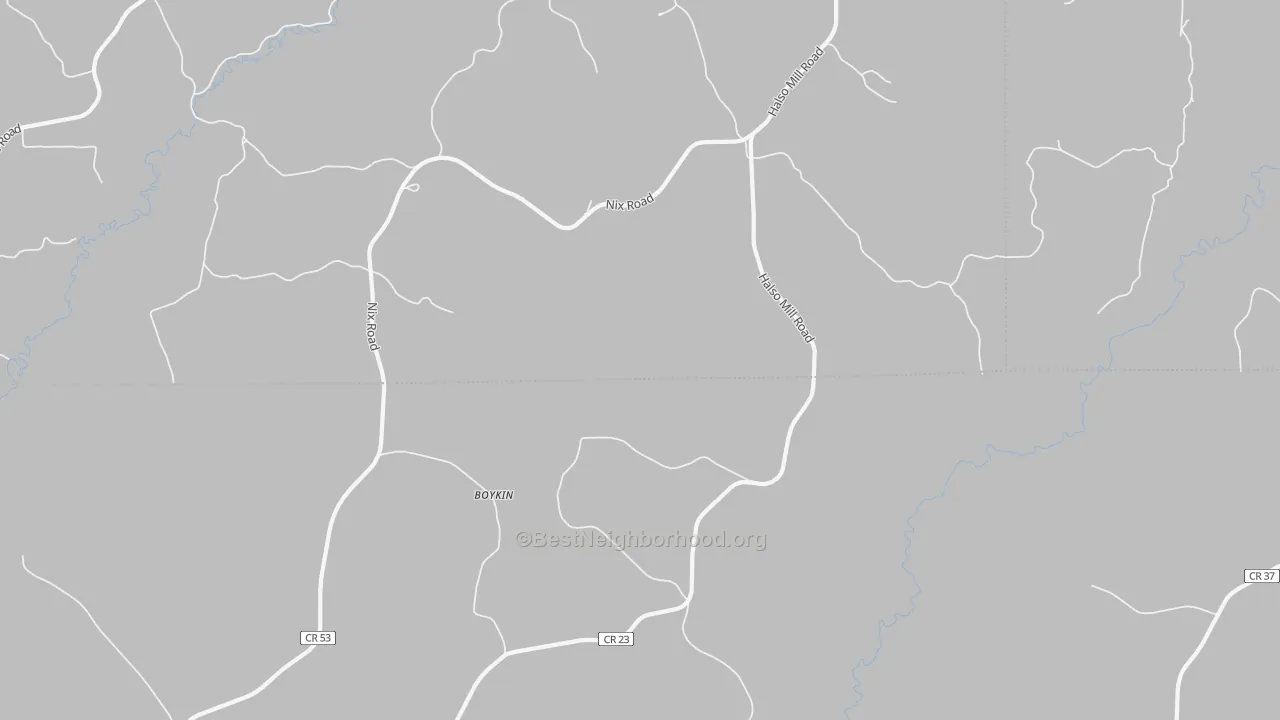 Transit Grade map of Oaky Streak, AL