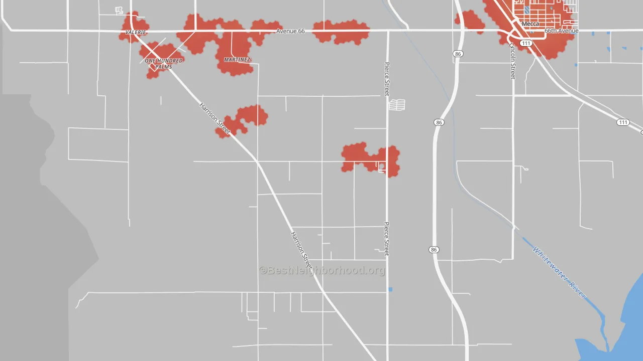 Transit Grade map of Oasis, CA